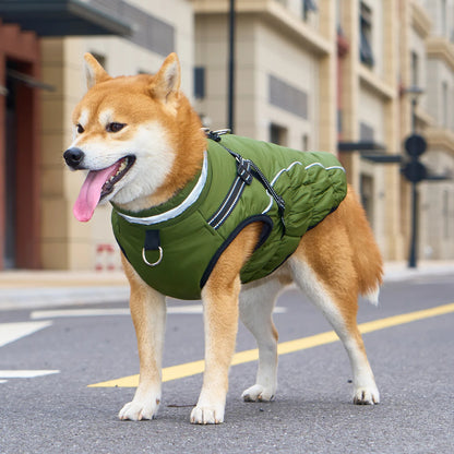 the NIGHTGUARD REFLECTIVE COAT - Medium and Large Dogs Winter Reflective Cotton Coat, Thick and Warm Dog Coat, Night Walking Safety and Cold Proof Clothing