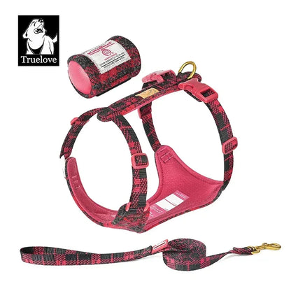 the TWEEDTREK HARNESS SET - Truelove Pet Harness Leash Set, Harris Tweed Fabric, No Pull Dog Vest Harness for Walking/Training, Adjustable, Easy Control