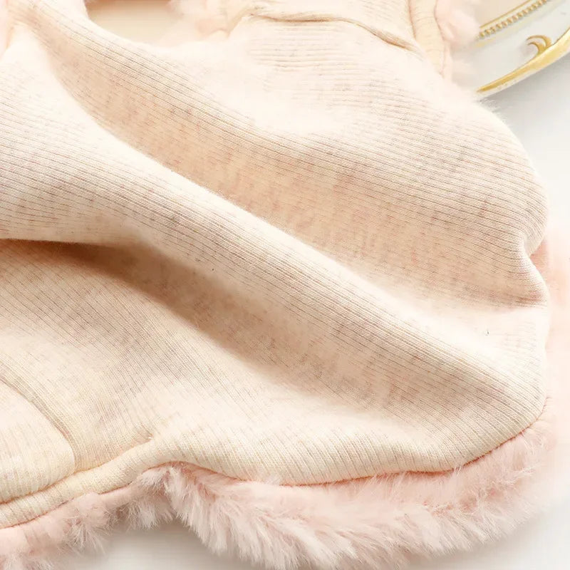 the PRINCESS PUPPY - Dog/Cat Princess Cotton Clothes, Elegant Luxury Fur Winter Overcoat for Small Dog/Cat, Clothes Bowknot Chihuahua