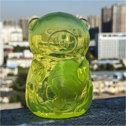 Pet Dog Chew Toy Outdoor Pet Puppy Bite Resistant Molar Floating Rubber Tennies Bear Squeaky Toy Dog Squeaky Toy Accessories