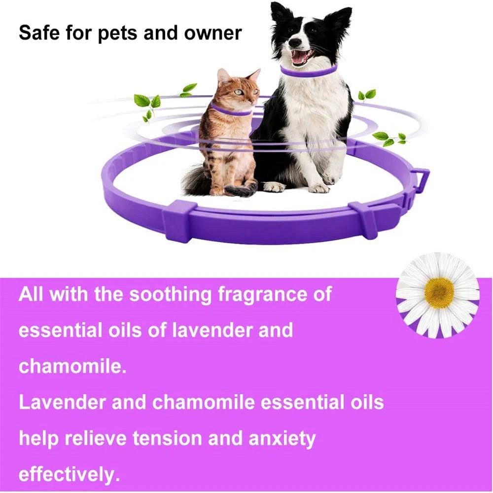 the TRANQUILTAIL CALMING COLLAR - Pet Calming Collar for Cats/Dogs, Adjustable Anxiety Pheromone Reducing Pet Collar, Lasting Natural Calm Relax Soothing Collars