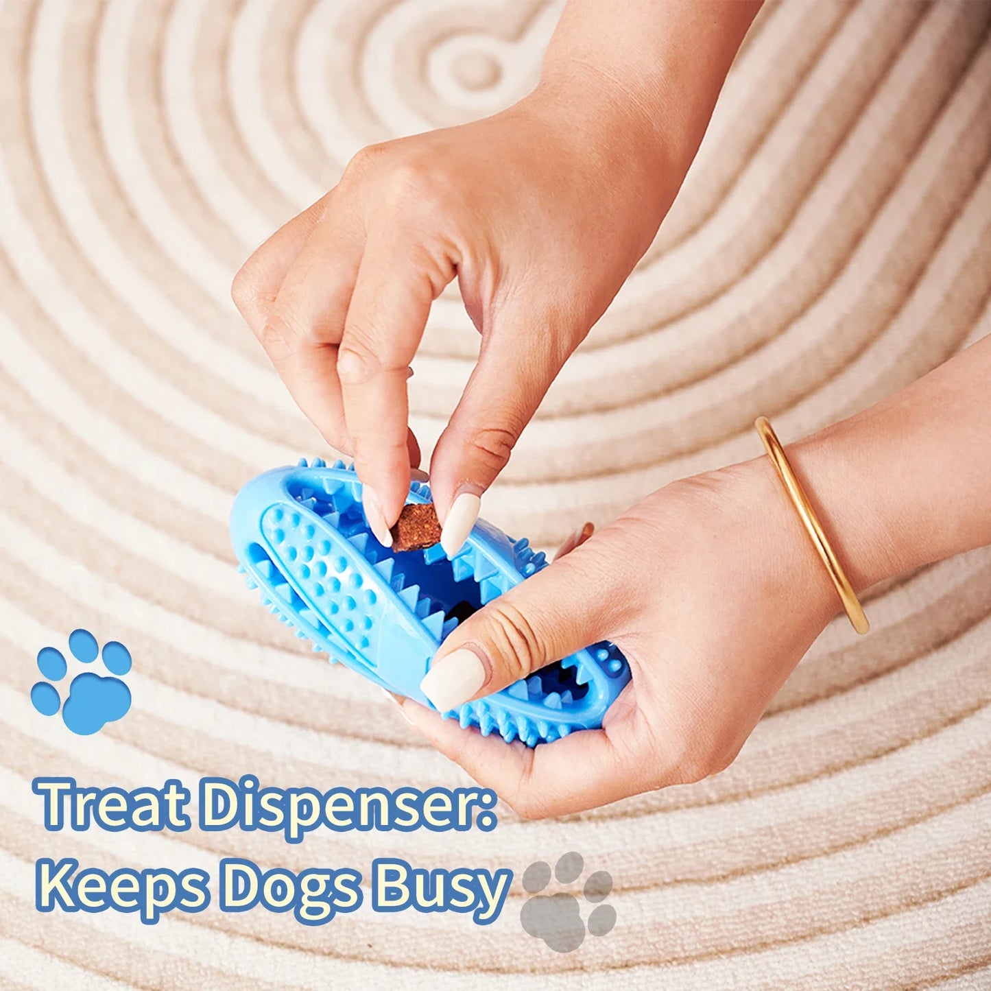 Pet Dog Toys Dog Interactive Natural Rubber Ball Puppy Chew Toy Food Dispenser Ball Bite-Resistant Clean Teeth Pet Playing Balls