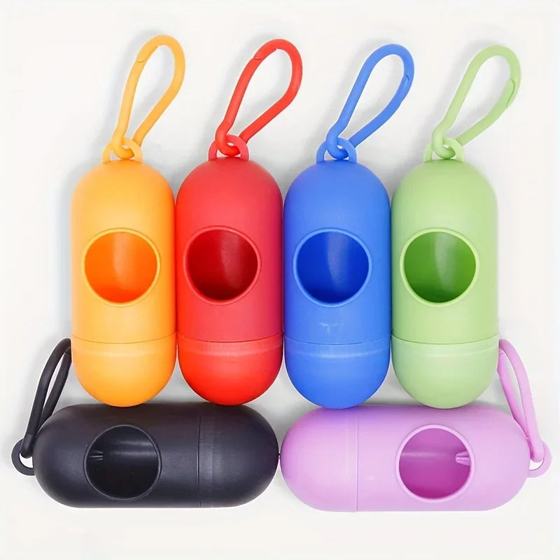 the CAPSULE CLEAN BAG HOLDER - Pill Shaped Poop Bags Dispenser, Garbage Holder Dispenser, Pet Supplies For Dogs, Collars And Leashes