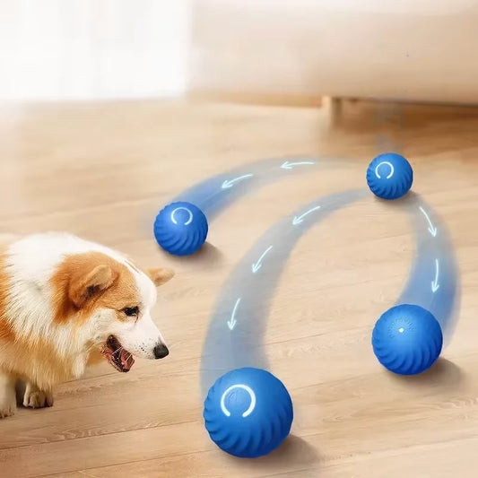 Dog Toys Intelligent Gravity Jump Ball Rechargeable Bite-Resistant Rolling Ball Cat And Dog Chase Interactive Pet Toys