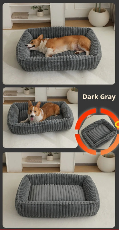 Pet Cat Dog Bed Square Plush Cat Mat Pet Cushion Winter Thickened Orthopedic Pet Mat Soft And Comfortable Cat Bed Pets Supplies