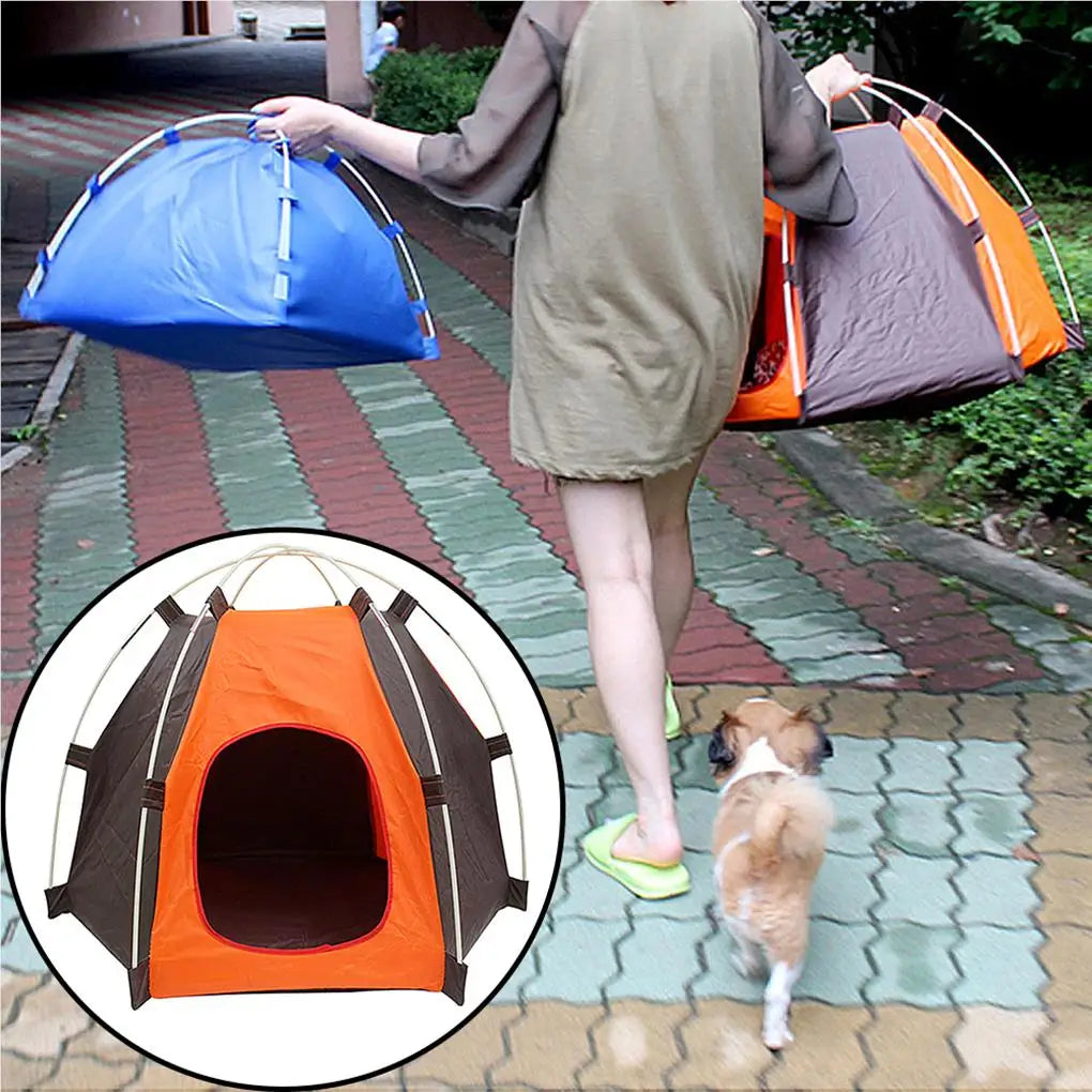 the DOG CAMPER - Oxford Pets House, Washable Dog/Cat Playing Bed, Puppy Tent Thickened Tents