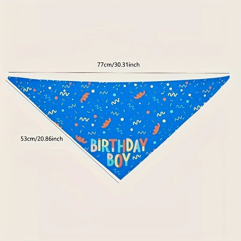 1pc-Dog Birthday Party Supplies, Triangle Bibs,  Dog Birthday Scarf Accessories  Happy Birthday Party supplies