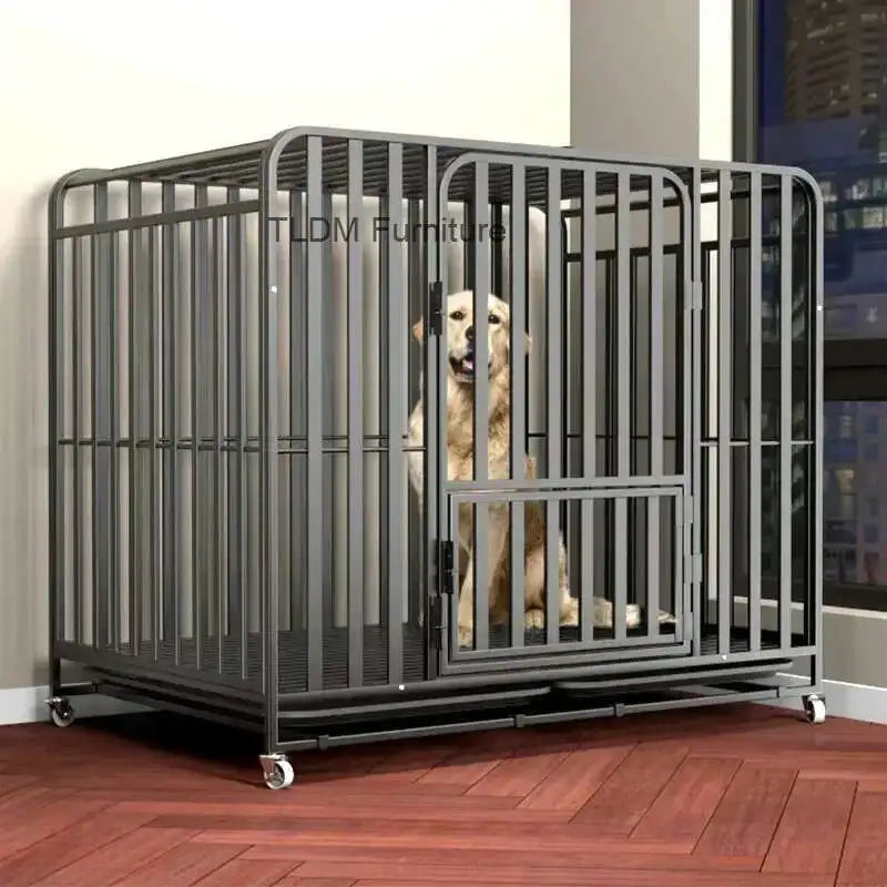 Household Indoor and Outdoor Dog Cage Large Dog Medium Dog Cage with Toilet Golden Retriever Labrador Cage Pet Supplies House