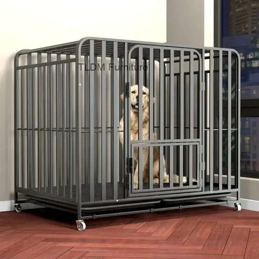 Household Indoor and Outdoor Dog Cage Large Dog Medium Dog Cage with Toilet Golden Retriever Labrador Cage Pet Supplies House