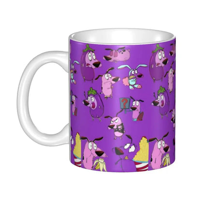 Personalized C-Courage The Cowardly Dog Coffee Mug DIY Ceramic Milk Tea Mug Cup