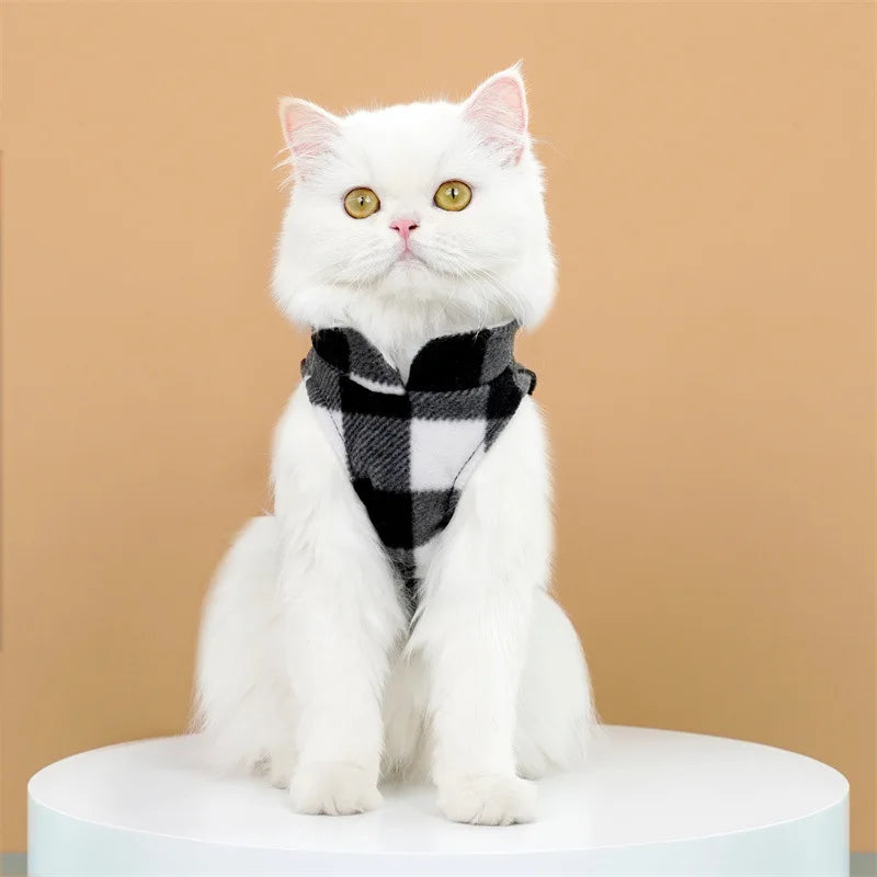 Pet Fleece Vest with Soft and Warm Fleece Sleeveless Design Unconstrained Forelimbs Autumn and Winter Warm Pet Clothing