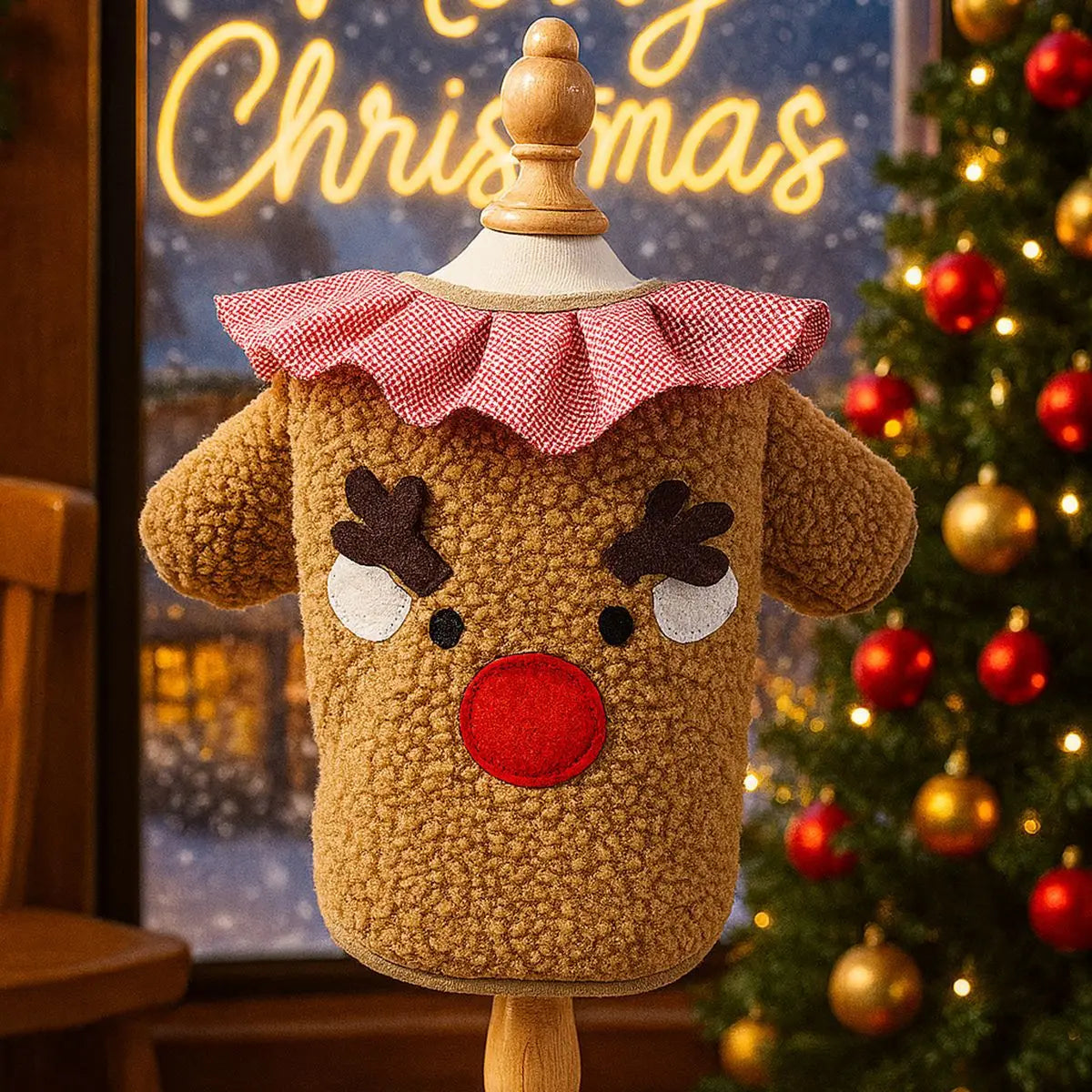 the SNOWPAW COZY SWEATER - Dog Christmas Clothes, Winter Warm Sweater, Pet Clothes for Small Dogs, Elk Santa Claus Dog/Cat Coat Hoodies, Christmas Dogs Costume