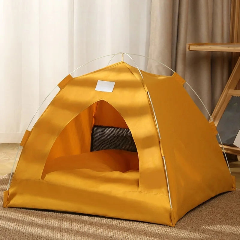 the DOG DOME TENT - Dog/Cat Tent House, Dog/Cat Bed, Cute Pet Bed, Comfortable Breathable Dual-Use for Cats/Dogs Portable