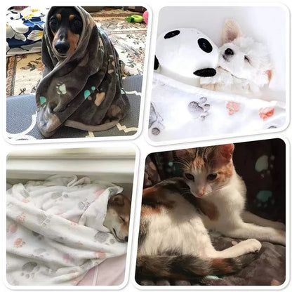 Pet Sleeping Mat Warm Soft Dogs Cats Blanket Flannel Plush Thicken Sleep Mat Cat Cover Blanket Pet Supplies For Small Large Dogs