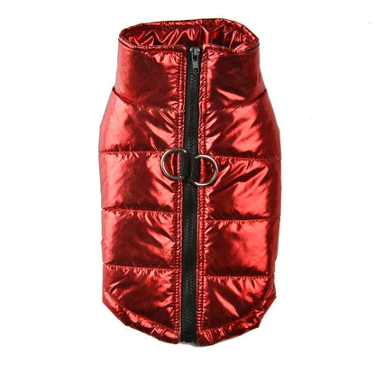 Waterproof Pet Jacket Winter Warm Dog Clothing Outdoor High Neck Vest Coat With D-ring For Small Medium Dogs Cats Chihuahua