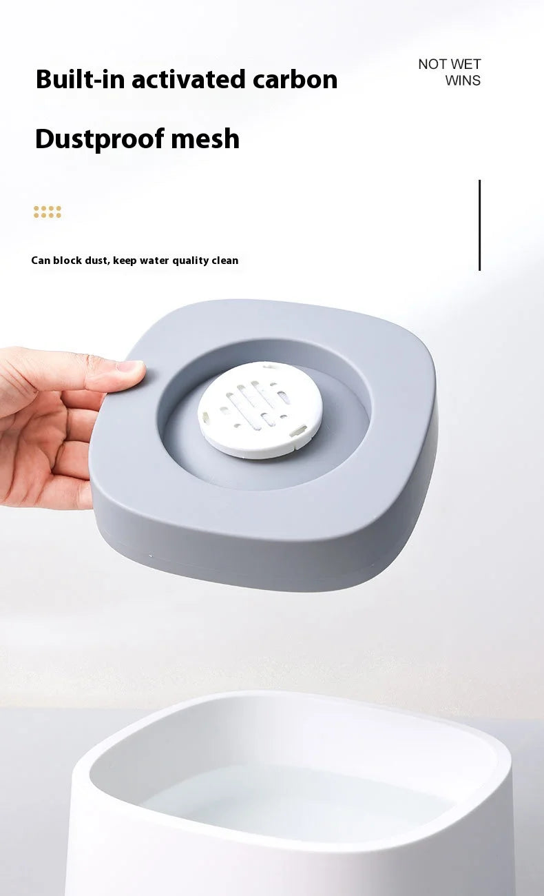 Anti-Splash Pet Water Bowl - No Mess Drinking Dish for Cats & Dogs with Floating Design Keeps Chin Dry Easy Clean