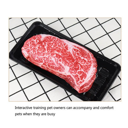 the MEATYMUNCH SQUEAKY - Simulation Steak Pet Chew Sound Dog Toy for Dogs, Bite Resistant Squeaky Puppy/Cat Toys, Pets Products