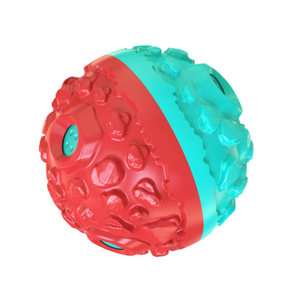 Dog Toy Ball for Aggressive Chewers, Interactive Fetch Dog Ball with Fun Squeaky Wobble Giggle Sound, Durable for Medium Dogs