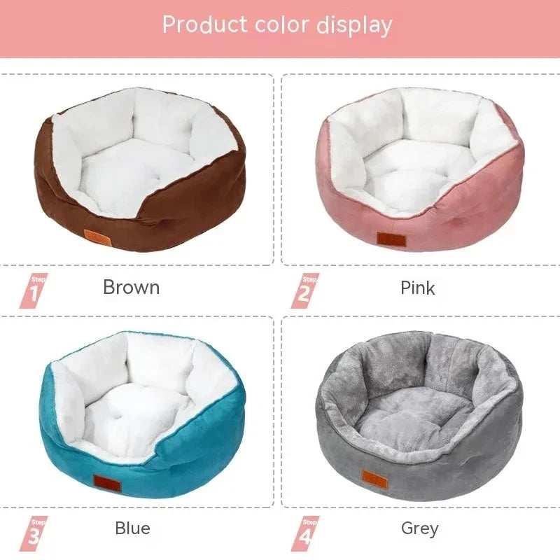 Cats Dog Bed Winter Warm Pet Mat Sleep Cozy Dogs House Cushion Soft Couch Cat Baskets Plush Pet Sleeping Bed Kennel Accessories