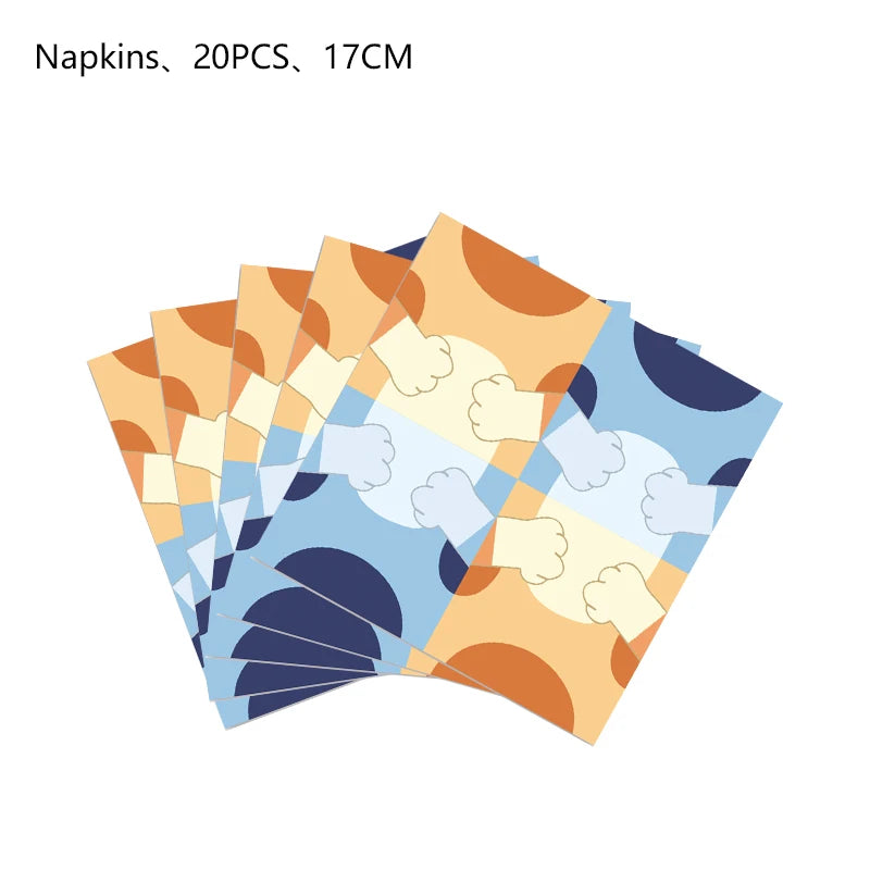 Cute Family Dog Birthday Party Decoration Disposable Plates Cups Banner Cake Stand Backdrop Balloons Set Toy Kids Party Supplies