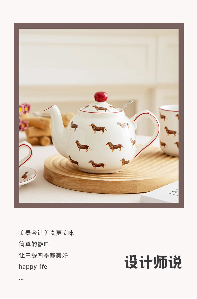 London Pottery 220ML Animal mug dish ceramics coffee cup Unusual tea Pair pottery tea cup set porcelain Cups for girlfriend gift