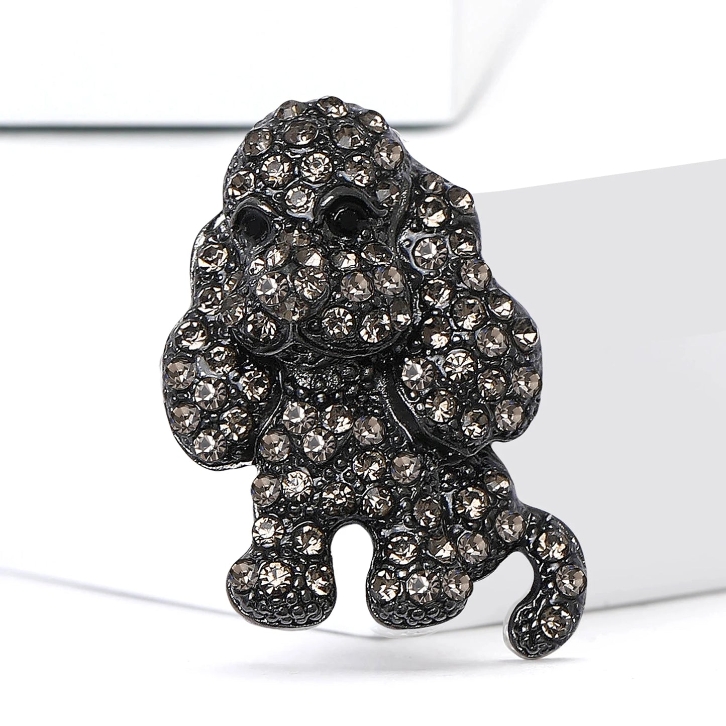 Enamel Puppy Brooches for Women Unisex Rhinestone Animal Pin Dog Lapel Pins Office Party Friend Luxury Gifts Jewelry Accessories