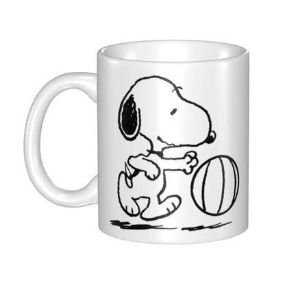 Manga Snoopy Woodstock Cartoon Dog Coffee Mug DIY Customized Ceramic Tea Milk Mug