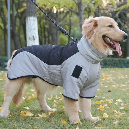 Winter Pet Clothes Golden Labrador Retriever Waterproof Dog Jumpsuit Medium Big Dog, Big Dog Winter Warm Cotton Blend Coat