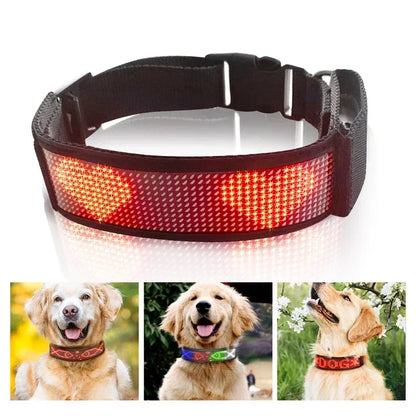 the NIGHTSYNC LED SAFETY COLLAR - LED Pet Collar, App Bluetooth Adjustable Luminous Waterproof Light Up Safety Dog Accessories Collar, Programmable USB Rechargeable