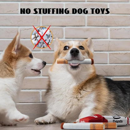 Creative Cigarette Interactive Giggles Dog Toys Funny Interactive Plush Dog Toys Funny Plush Chewing Toy Cigaret Box Pet Gifts
