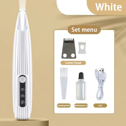 Portable Dog Paw Trimmer with Led Light Rechargeable Cordless Nail Grinder Shaver for Cats And Other Pets Nail Grooming Tools