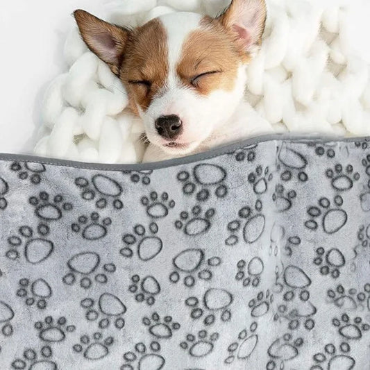 the PAWFUR COZY BLANKET - Pet Blanket Ultra-Soft Fluffy Paw Printed Mat, Pet Bed Dog Blanket, Warm and Comfortable Blanket Suitable for Cats/Dogs