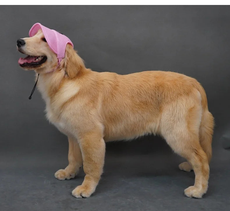 the SUNPAWS BREATHABLE HAT - New Summer Pet Dog Hat, Breathable Sun Protection, Ears Exposed Design, Golden Retriever, Dog Cap, Summer Shade Pet Accessories