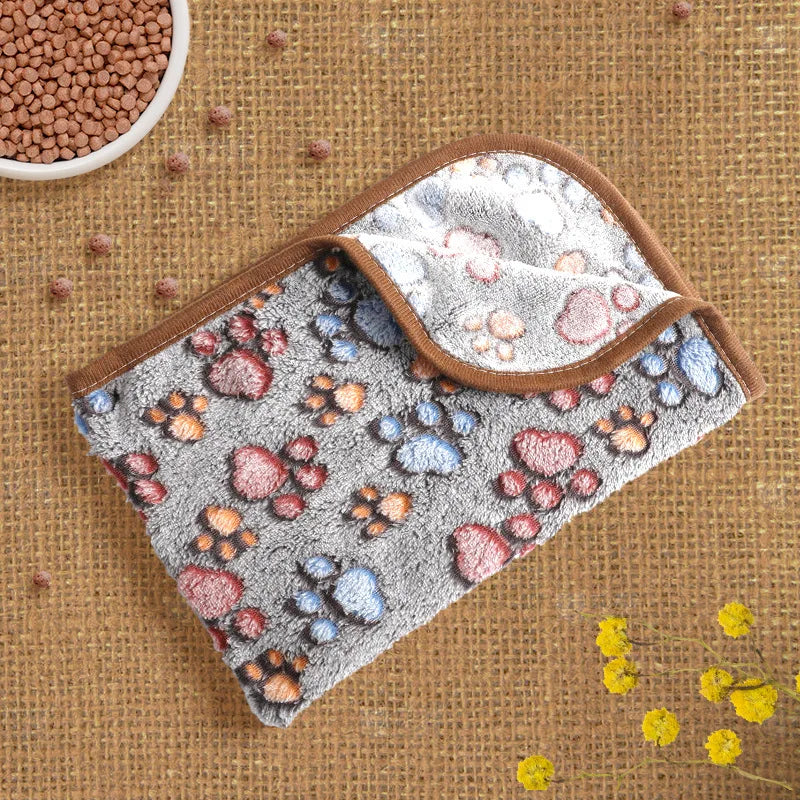 Pet Blanket Encrypted Fleece-lined Double-sided Flannel Blanket Autumn Winter Quilt Warm Blanket Dog Bed Pad Cat Dog Supplies