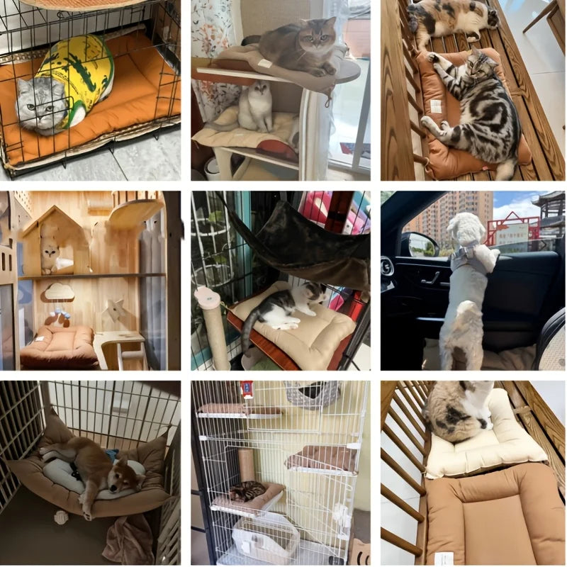 Cozy & Durable Pet Bed for Small to Medium Dogs and Cats Soft Durable Polyester Easy to Clean Store Four Corners for Easy Tying