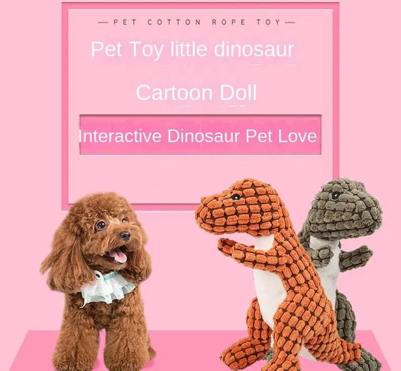 Cats and Dogs Pet Plush Dinosaur Toys Interactive Dog Chew Toys Plush Stuffing Pet Supplies Dog Toys for Small Dogs