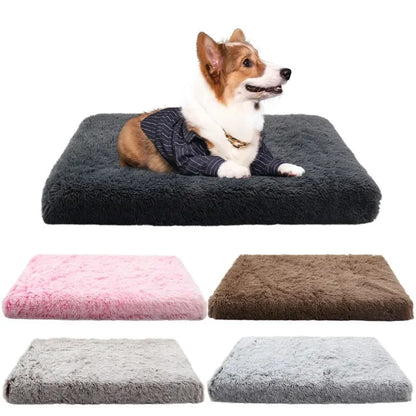 Soft Plush Dog Bed Cat Beds for Small Medium Large Dogs Removable for Cleaning Puppy Cushion Claming Dog Bed Dog Winter Supplies