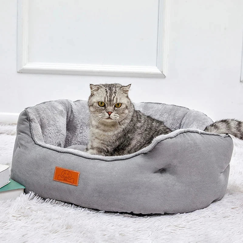 Cats Dog Bed Winter Warm Pet Mat Sleep Cozy Dogs House Cushion Soft Couch Cat Baskets Plush Pet Sleeping Bed Kennel Accessories
