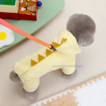 Winter Warm Fleece Pet Dog Jumpsuit for Small Medium Dogs Puppy Cat Pajamas Coat Chihuahua Clothes Pets Costume Yorkie Outfits