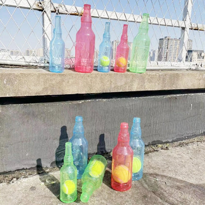 Pet Chew Toy Pet Sound Bite Resistant Molar Floating Rubber TPR Tennis Bottle Pet Bottle Ball Squeaky Toy Accessories