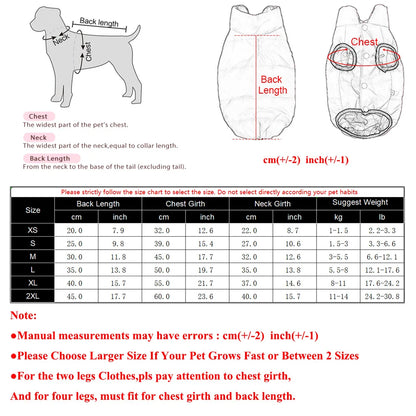 Reversible Winter Warm Dog Clothes Windproof Pet Vest Jacket For Small Medium Dogs Cats Chihuahua French Bulldog Yorkshire Coat