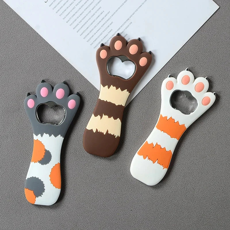 Cartoon Cute Animal Paw Wine Bottle Opener Beer Bottle Opener Cat Magnet Refrigerator Sticker Dog Fridge Magnet Beer Opener