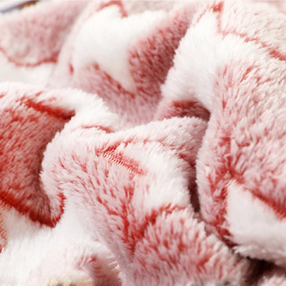 Dog Cat Cute Pattern Fleece Sleeping Blanket Winter Fall Dog Coral Soft Fluffy Bed Sheet Mat Pet Warm Comfortable Blanket Cover