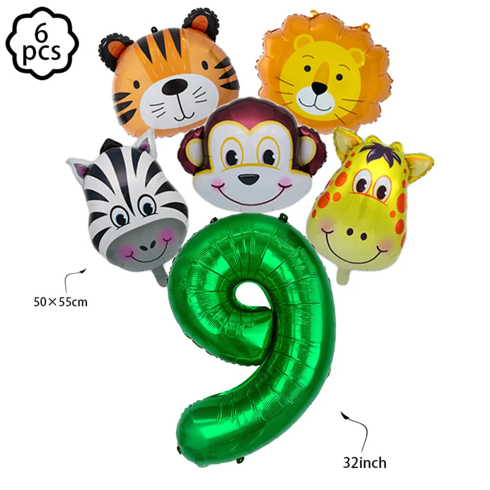 Jungle party Banner Garland Hanging swirls decor Jungle Wild One Birthday decor Safari Jungle Animals Birthday Party Decoration