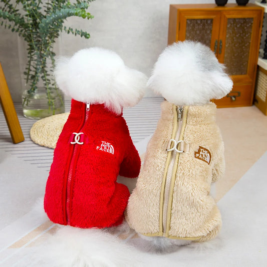 Winter Pet Jumpsuit Coat for Small Dogs Cat Maltese Clothes Warm Pet Jacket Overalls Yorkshire Bulldog Puppy Onesies with Zipper