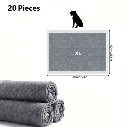 the ABSORBENT DOG PADS - 100/50/40/20PCS Absorbent Dogs Diapers, Disposable Puppy Training Pee Pads, Quick Dry Bamboo Charcoal Surface Mat, Clean Cushion