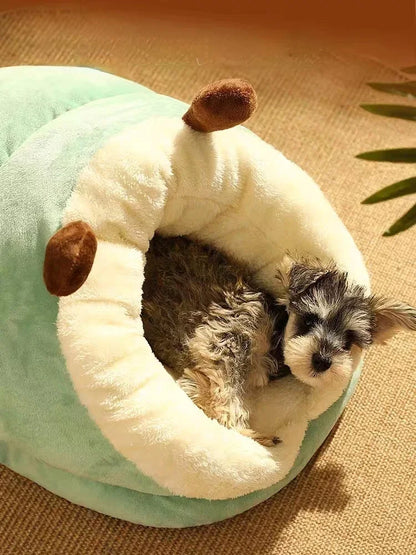 Winter Warm Small Dog Kennel Bed Breathable Dog House Cute Slippers Shaped Dog Bed Cat Sleep Bag Foldable Washable Pet House
