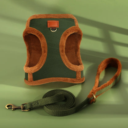 the THERMAGUARD WINTER SET - 3 Layer Warm Dog Harness/Leash Set, Soft Padded Dog Harnesses Vest, Winter Pet Puppy Walking Vest, Lead for Small/Medium Dogs, Pug