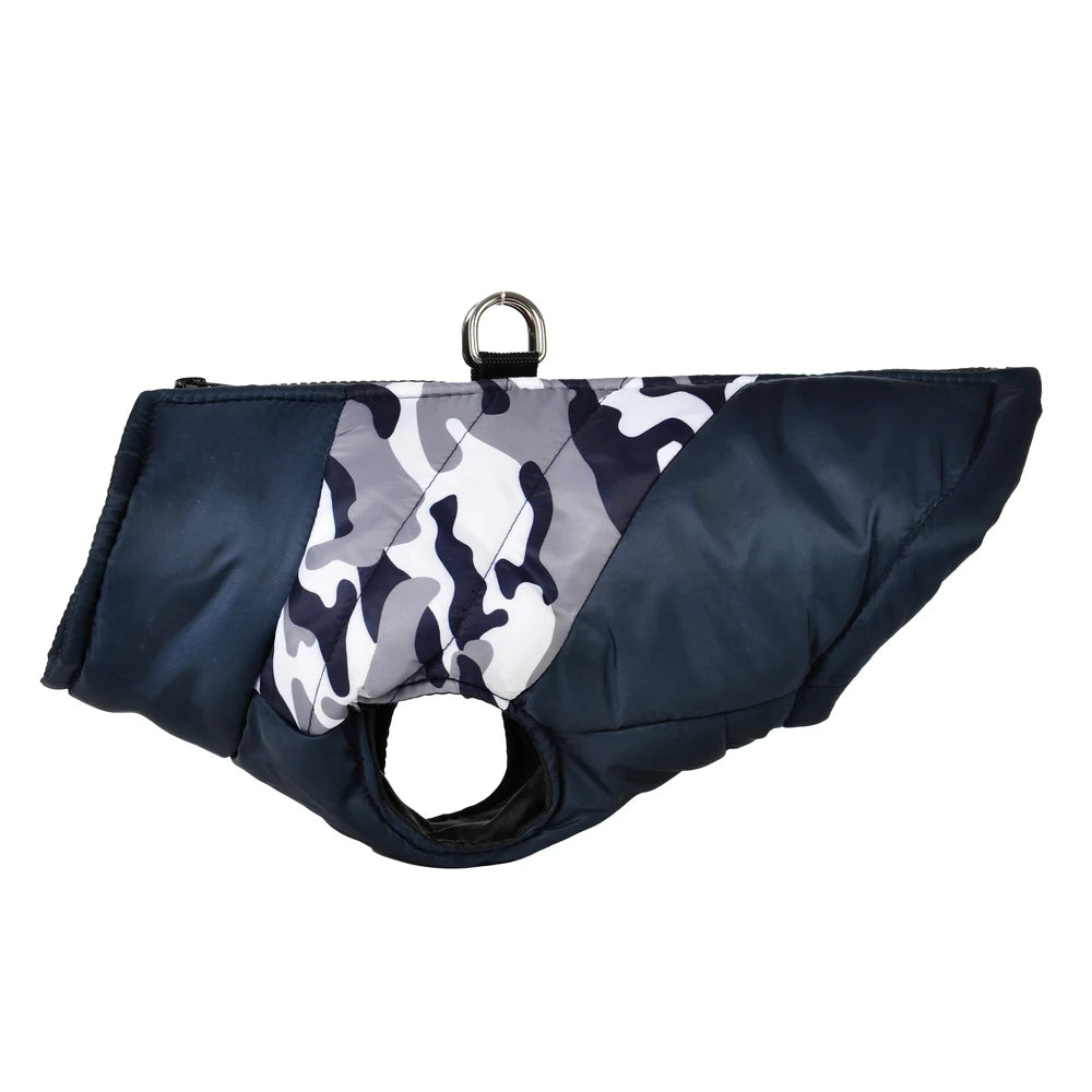 Warm Dog Clothes For Small Medium Dogs Outdoor Windproof Waterproof With Zipper Pet Camouflage Jacket French Bulldog Outfits