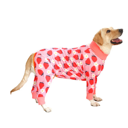 2024 New Halloween Prints Dog Four-legged Suit for Large Medium Bodysuit Dogs Pajamas PJS Full Body for Shedding Prevent Licking